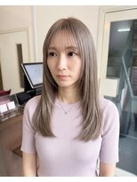 零秒女髪 千里丘店 上品な大人女性の透明感艶髪セミロングヘア髪質改善美髪艶感