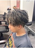 メンズ　メッシュキャップハイライト×縦落ちツイストスパイラル