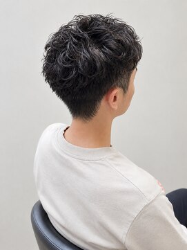 リクリエイション(re:creation) ニュアンスパーマ ツーブロック 束感パーマ グレージュ 20代30代