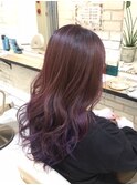 パープル系バレイヤージュ×Brezza hair 笹塚