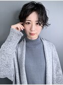 【morio池袋】綺麗でかっこいい黒髪ショート♪パーマ
