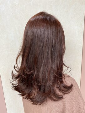 カームバイリコ 学芸大学(calm by liko) ふんわりピンクブラウン/ピンクヘア/ふんわりレイヤーワンカール