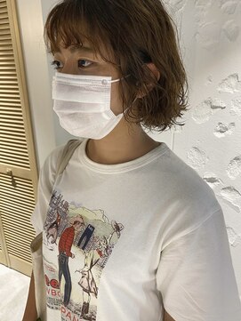 コフィー バイ メルト 吉祥寺(cofy by melt) 【三ツ井純】くしゃっとほつれパーマボブパーマゆるふわベージュ