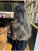 ロングコントラストバレイヤージュ