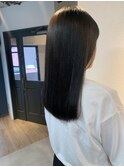 髪質改善　トリートメント　縮毛矯正　ストレート　黒髪　つや髪