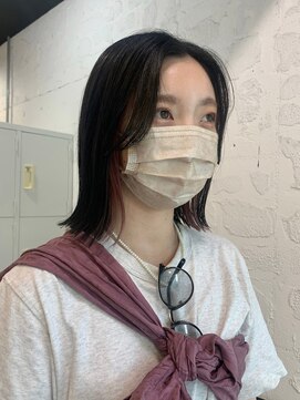 エム(EM) ダブルカラーインナーカラーピンクベージュケアブリーチ