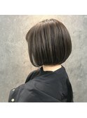【所渉】白髪ぼかし/極細ハイライト/グレージュ/ミニボブ