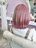 『Merci』ホワイトピンク☆裾カラーダークピンク