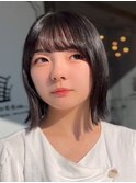 ストンボブ☆切りっぱなしボブ/外ハネボブ/透明感カラー/ツヤ髪