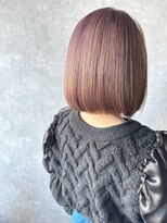 ダリー 菊水店(Dali)&nbsp;ピンクベージュ・ブリーチカラー・前下がりボブ