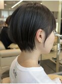 ショートボブ髪型30代40代50代前髪あり前髪なし面長丸顔【倉田】