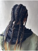 コーンロウフル　ヘアセット　エクステ入り