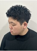ボックスショートメンズカットショートカットカラーパーマ