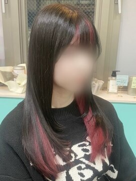 ユー イケブクロ(u Ikebukuro) インナーカラー/フェイスフレミング/チェリーレッド