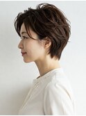 40代/50代/60代ひし形小顔ショートボブ絶壁解消白髪ぼかし△16