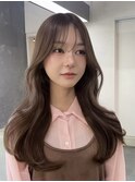 20代30代40代くびれミディ韓国ヘア小顔外ハネミディアムアッシュ