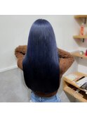ブルーブラック×艶ストレートロング