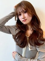 イーストハムヘッドショップ(EAST HAM head shop) レイヤーカット/カール/顔まわりカット/深みブラウンベージュ