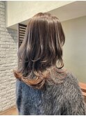 レイヤースタイル　ブラウンベージュ