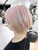 ステアケース ギンザセブン(stair:case ginza7) 似合わせ可愛いショートウルフペールピンク