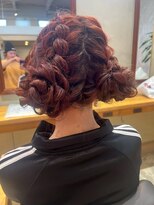 ポルム パプリカ(polum paprika)&nbsp;成人式前撮り 着付けヘアメイクゆるふわアップ髪飾り