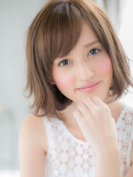 スタジオテオ(studio Teo) 大人かわいいナチュラル小顔パーマボブ×グレージュカラー