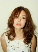 【CUFFA】無造作カールデザインカラー大人ボブ東銀座築地新富町
