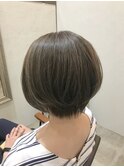 大人かわいいボブマニッシュショートブランジュ耳かけ