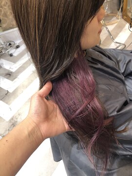 ロンドアベニール 北千住(Lond avenir) namie パープル系のインナーカラーがめちゃめちゃかわいい!