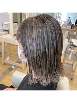 ヘアメイク アージュ 大野城 下大利店(HAIR MAKE age) ミディアムボブ×アッシュベージュ　20代30代40代