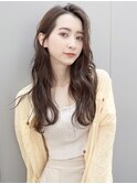 抜け感ラフロング×おくれ毛×うぶ毛/大人可愛い 20代 30代 40代