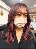 インナーカラーケアブリーチイヤリングカラーハイライトレイヤー