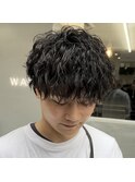 前下がりマッシュ×ツイストスパイラル/メンズパーマ/メンズ