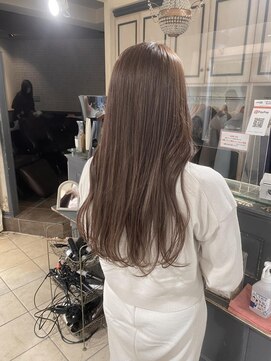 ネオリーブ チロル 横浜西口店(Neolive CiroL.) 艶髪ピンクベージュ 韓国風ロングレイヤー