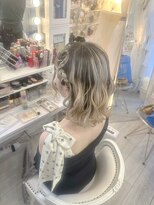 髪ハートウェーブ巻き