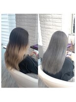 クラン ヘアーアンドスタジオ(CLAN hair & studio)&nbsp;ハイトーンエクステブリーチインナーミルクティーベージュ