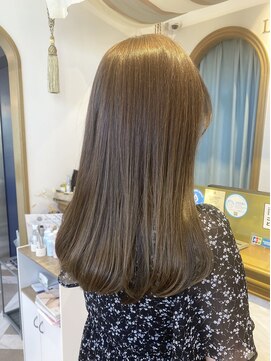 ロンドアベニール 北千住(Lond avenir) ブリーチなし 髪質改善 オリーブベージュ 北千住 縮毛矯正