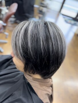 ヘアーサロン カラー 色彩店(COLOR) コントラストハイライトホワイトグレー