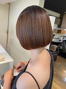 ラファンス 栗林店(LaFENCE) ナチュラルショートボブ/透明感ブラウン