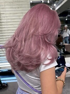 アポロ 横浜駅店(apollo) xブリーチ/ホワイトグレージュ/レイヤーカット/チェリーブラウン