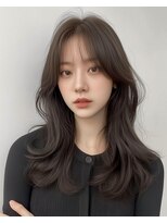 オンク 新宿(onk)&nbsp;黒髪/グレーベージュ/レイヤーロング/前髪パーマ[新宿駅]