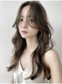似合わせ顔まわりカット×透明感カラー