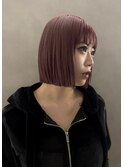 春の艶ラベンダーピンク×パツボブ