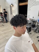 ロンド ラマ 岐阜(Lond bla-ma)&nbsp;ショートマッシュ×シャドウパーマ【Lond伊藤メンズ】