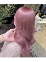 アース 豊橋店(HAIR&MAKE EARTH)&nbsp;ハッシュカット×ピンクベージュでつくる艶ロング