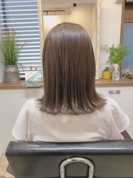 ニット 銀座(knit) かき上げヘア/マロンベージュ/かき上げロング/Aラインボブ/銀座