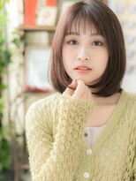 カバーヘア ブリス 大宮西口(COVER HAIR bliss) ツヤ髪チャコールグレー大人かわいいロブヘアc大宮20代30代40代