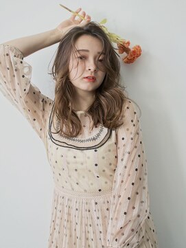 イコ 表参道原宿(ico) ニュアンスWAVE × ashベージュ 【カーキグレージュ】