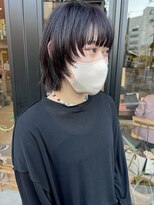 ヘアー アイス ルーチェ(HAIR ICI LUCE)&nbsp;ウルフカット レイヤーカット ダークレッド ウルフヘア 担当城倉