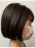 池袋ショート/丸く切るボブ/池袋美容室/髪質改善カラー